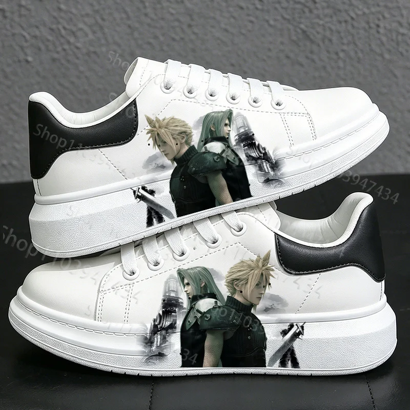

Popular Man Woman F-Final Fantasys Adult Men's Outdoor Shoes Black Pattern Printed Soft Sneakers in Stock Wholesale