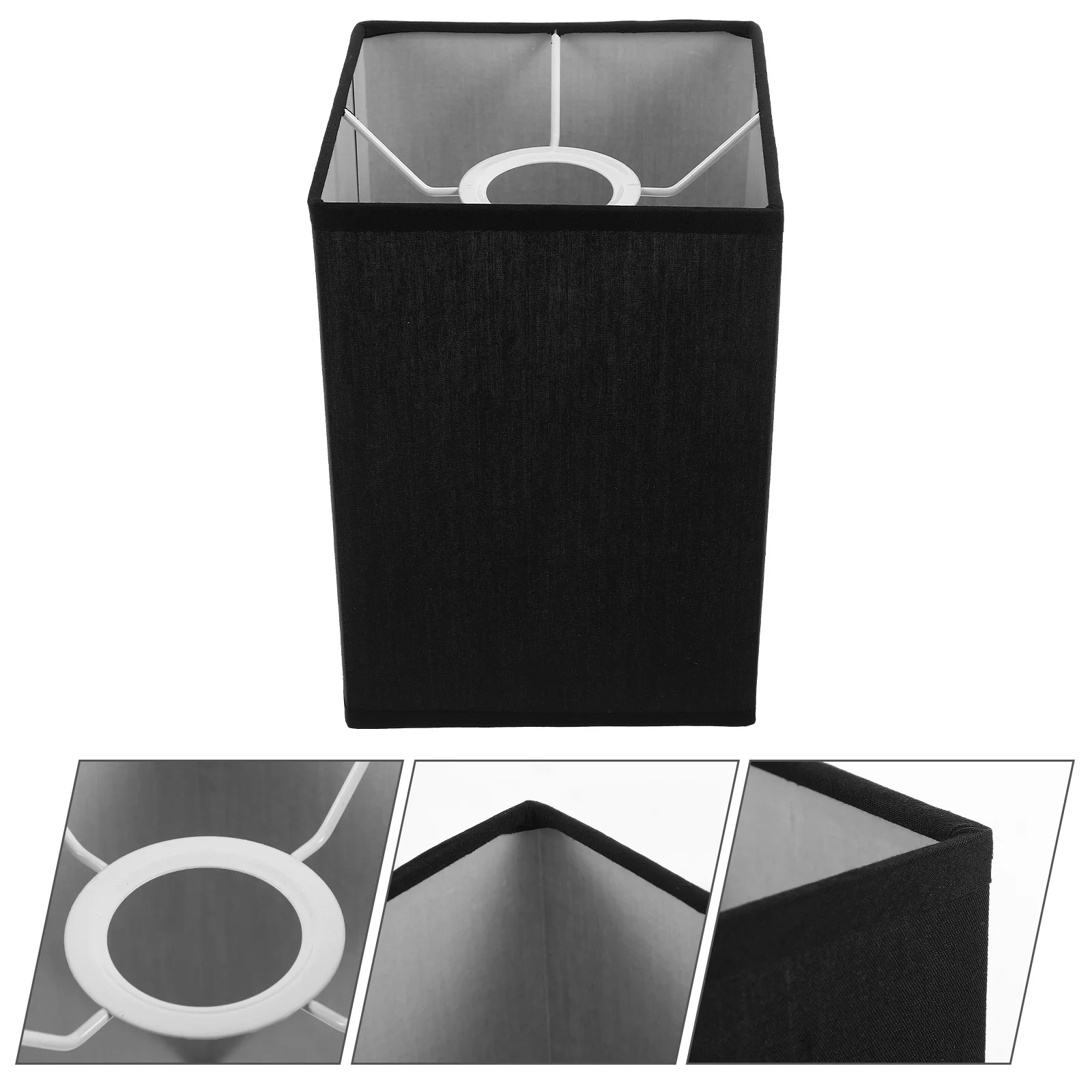 Household Square Linen Table Lamp Chandelier Decorative Lampshade Simple Bulb Floor Light Pendant Small High Quality Covers