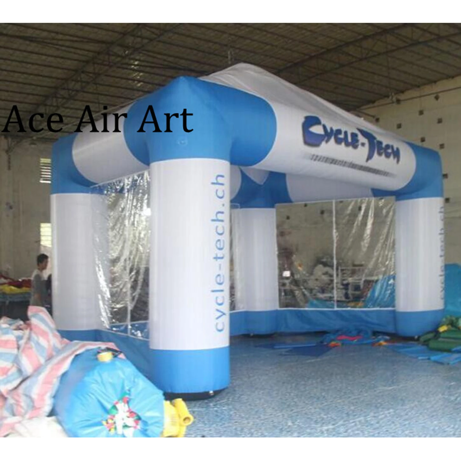 Windbreak Oxford Inflatable Advertising Tent with Transparent Wall for Exhibition Event