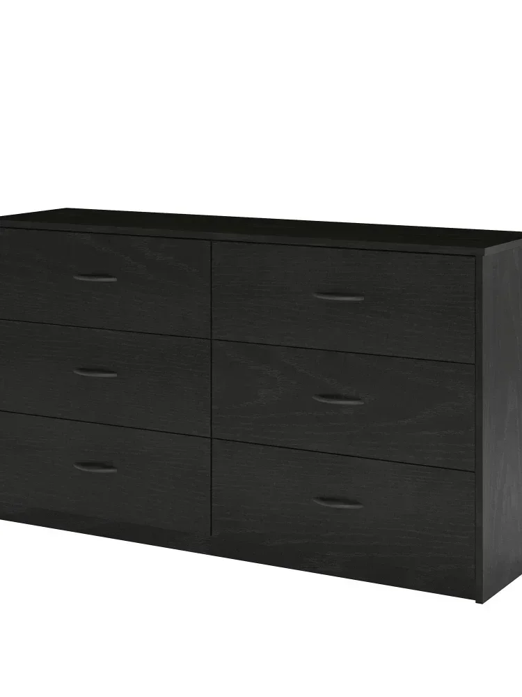 Classic 6 Drawer Dresser, Black Oak bedroom furniture