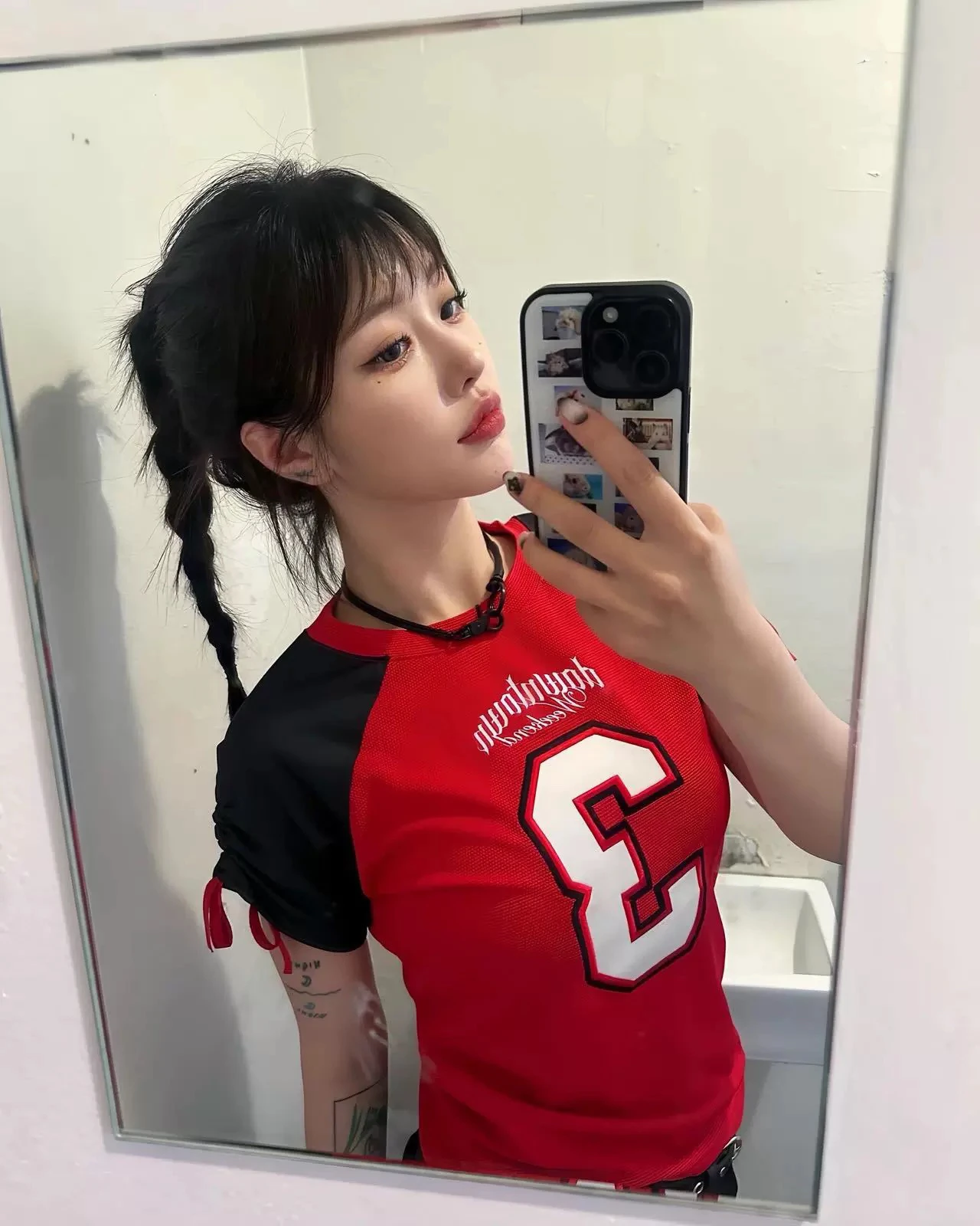 تأثير التخسيس ort Sve تي شيرت oulder إدراج تصميم عادية Sle المرأة Faion كلية Sle رقم 3 #3