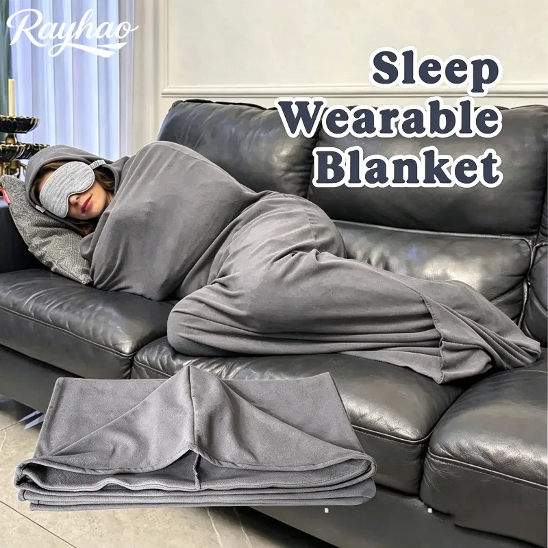 Portable Warm Sleeping Bag Wear Sleep Sack Emergency Safety Survival Sleeping Bag for Outdoor Camping Hiking Indoor Rest Travel