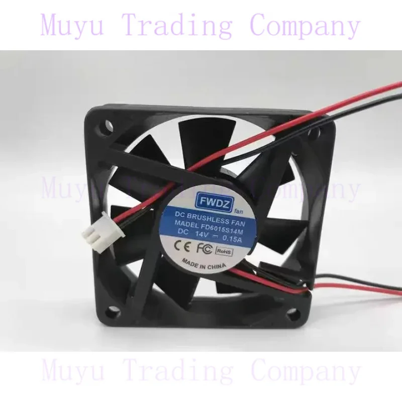 FOR FWDZ FD6015S14M DC 14V 0.15A 60x60x15mm 2-Wire Server Cooling Fan