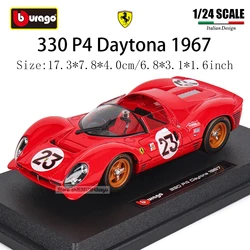 Bburago 1:24 Ferrari 330 P4 DAYTONA 1967 Racing style Alloy Luxury Vehicle Diecast Cars Model Toy Collection Gift