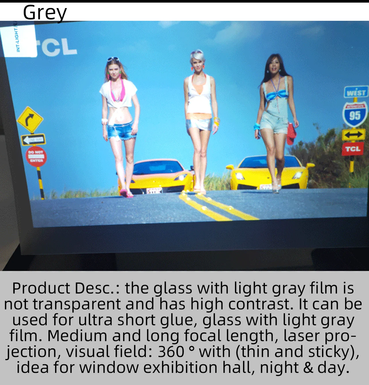 Yinzam Outdoor / Indoor 3D Holographic Stage Screens for Exhibition Hall Museum 3D Rear Projection Film Hologram Advertising