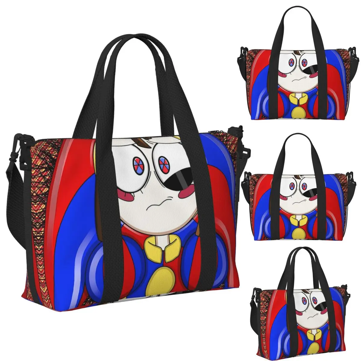 

Pomni T-The-S A-Amazing-S D-Digital-S C-Circus-S Пляжная дорожная сумка-тоут для спортзала Спортивная женская дорожная сумка для покупок