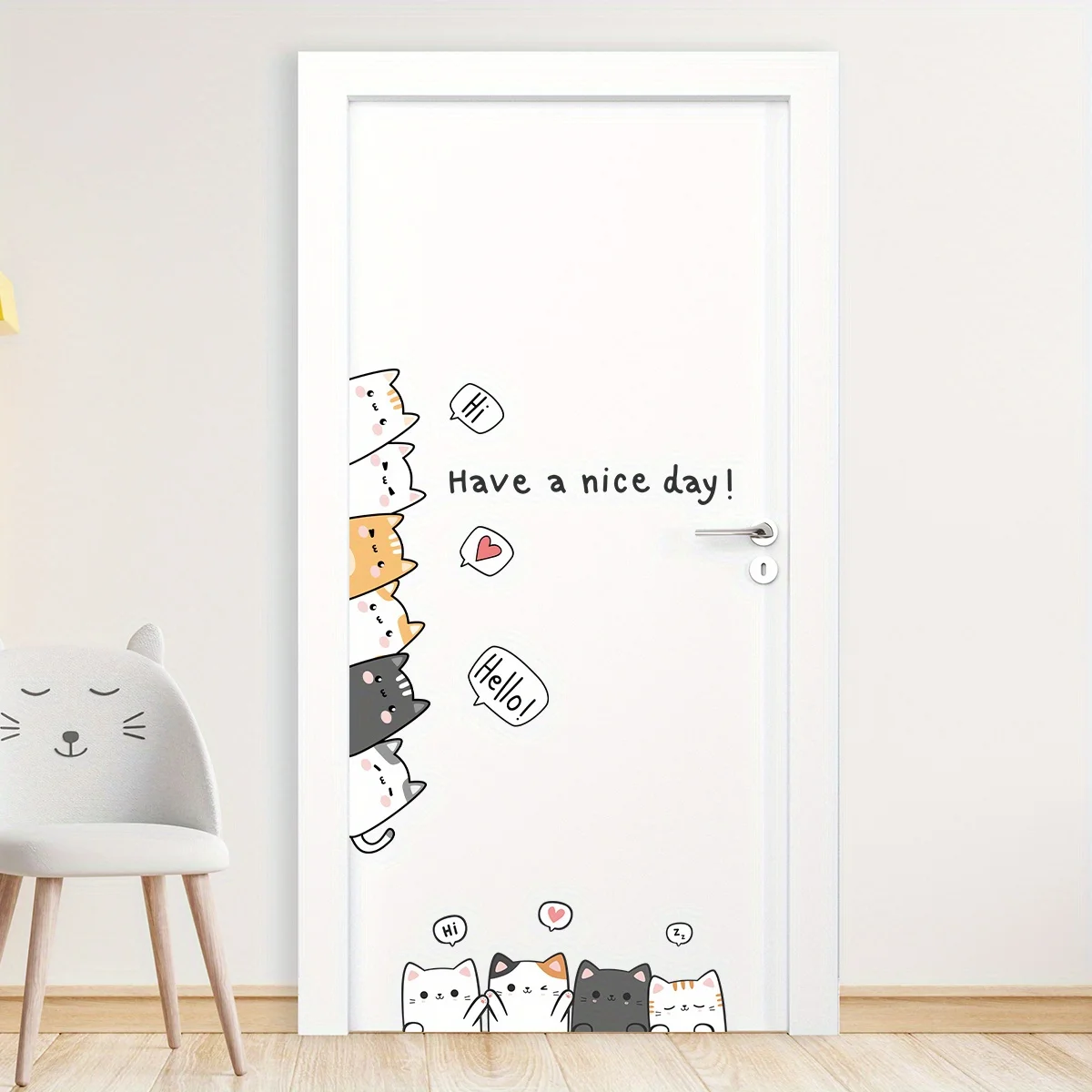 Cartoon Cute 10 Cats and English \