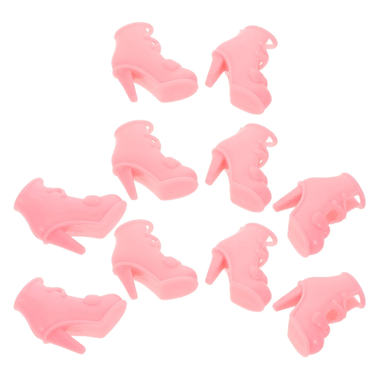 

10Pairs Mini High Heels for 40cm Dress Up Accessories Fashionable Miniature Shoes High Heel Decors for Girls