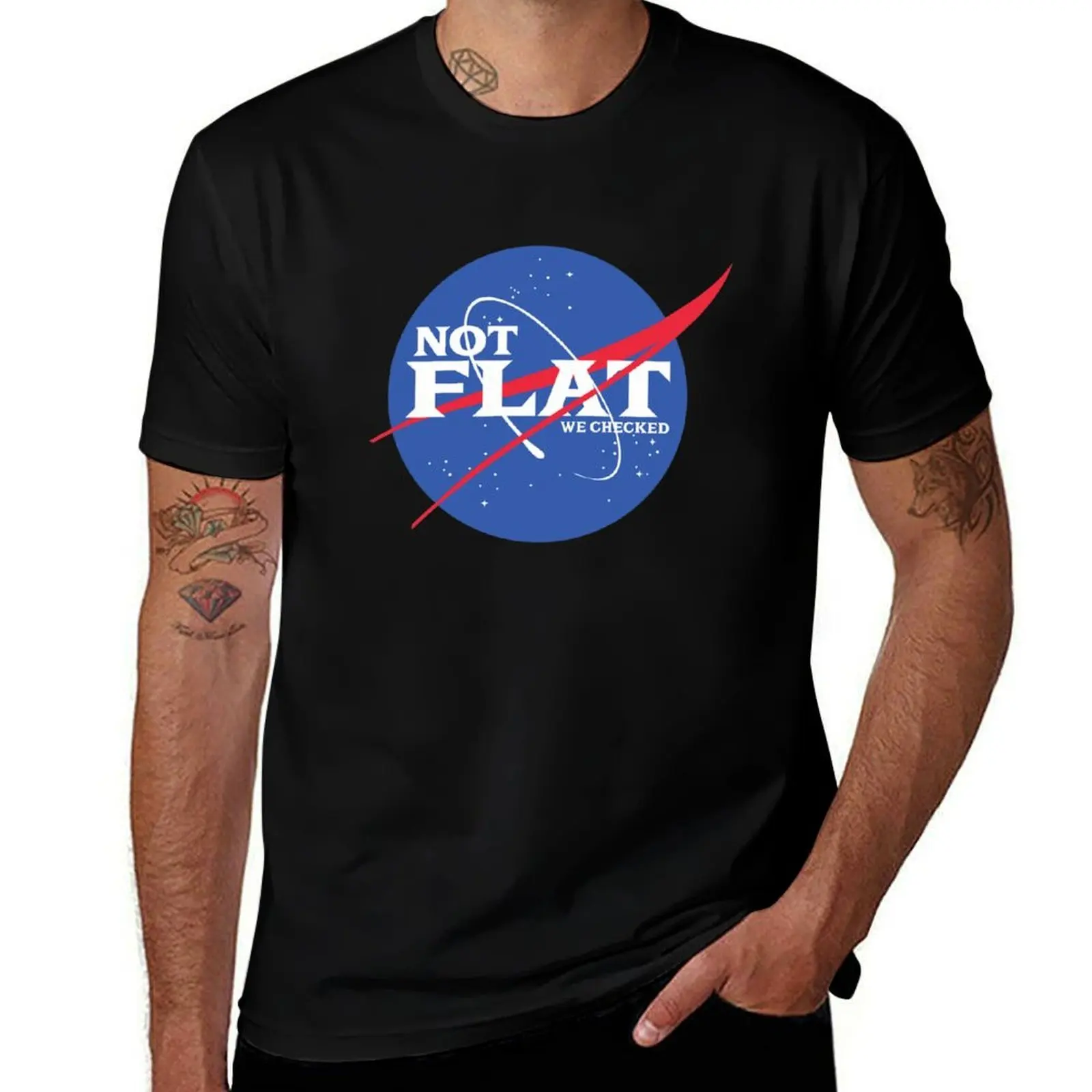 Not Flat, We Checked T-Shirt Daily Work Short Sleeve Top T-Shirt