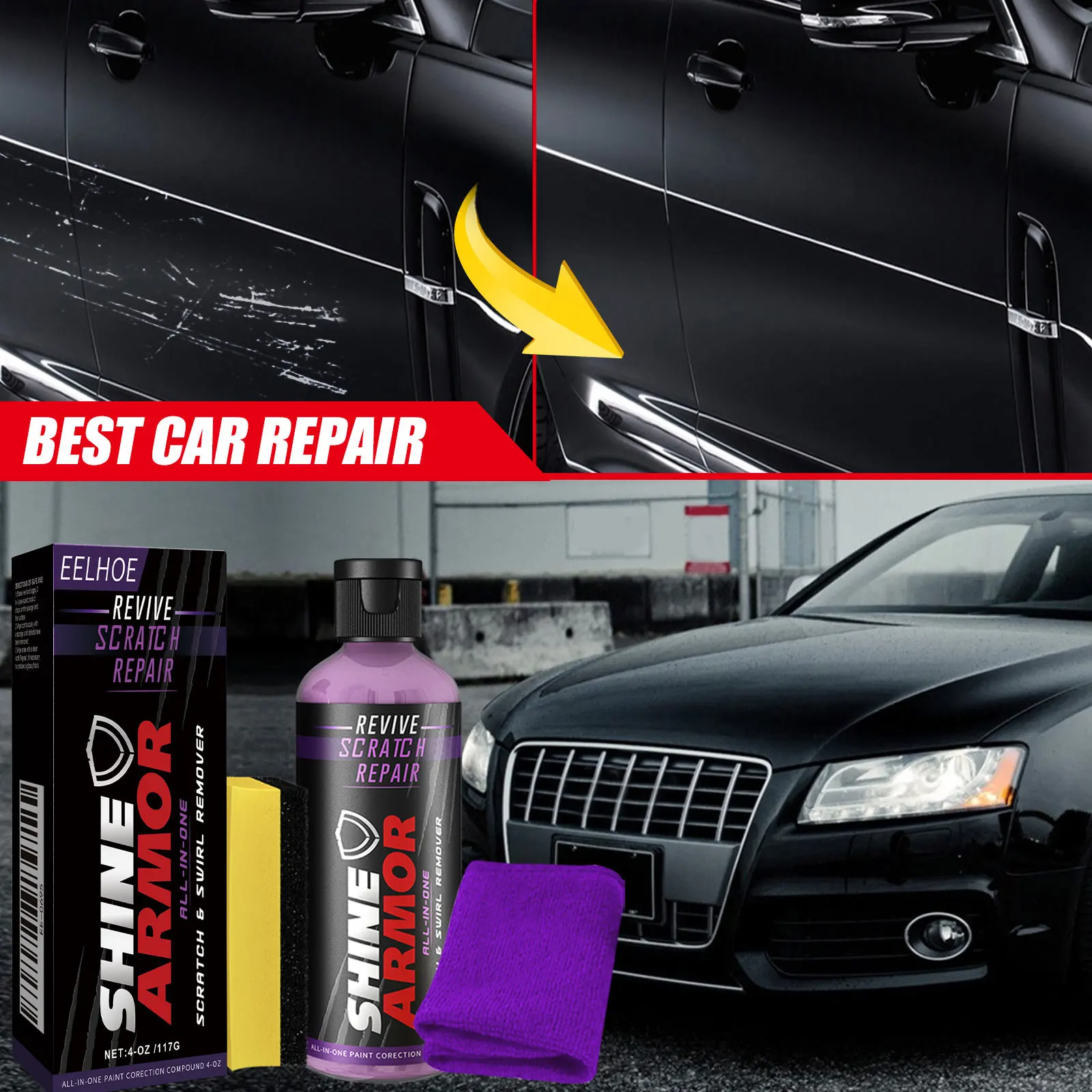 Líquido para reparación de arañazos de coche, superficie de pintura de coche, mantenimiento de belleza, pulido, pintura, eliminación de brillo, reparación, eliminador de arañazos