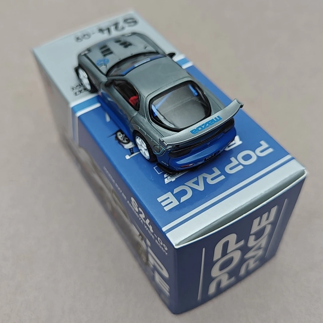 In Stock POP RACE 1:64 Mazda RX7 (FD3S) Re Amamiya Wide Body Kit Alloy Die Cast Car Model Collection