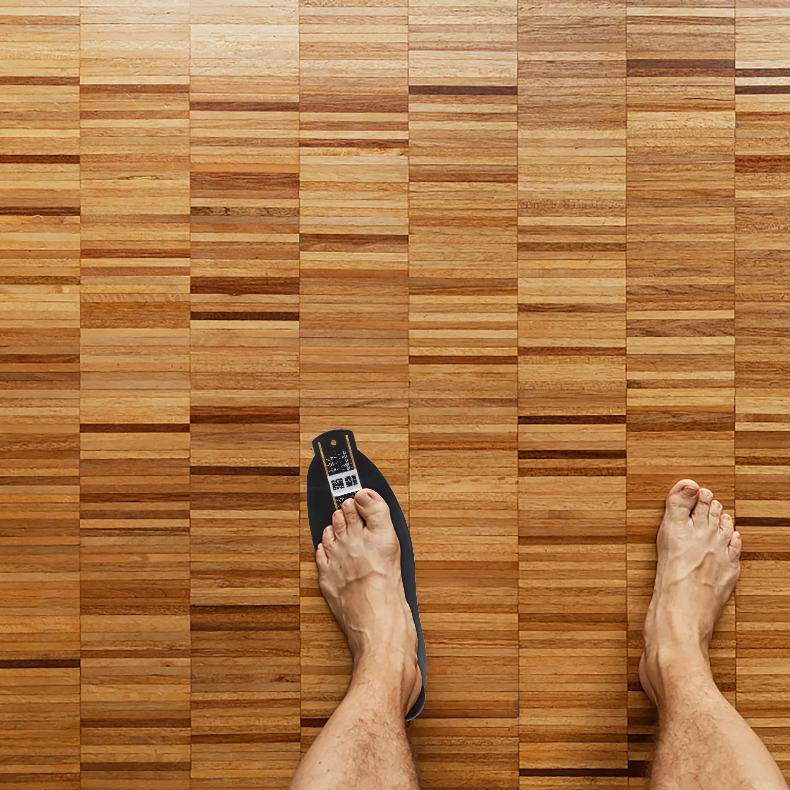 

1pc Foot Measuring Device Adult Feet Sizer Black Tape Ruler Sturdy Lightweight Easy Store Accurate Measurements Prevent Wrong