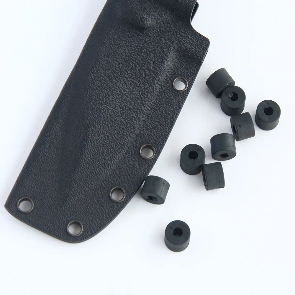 50pcs/Lot 9mm Thick Sheath Holster Spacers Black Nylon Round Rubber Washer