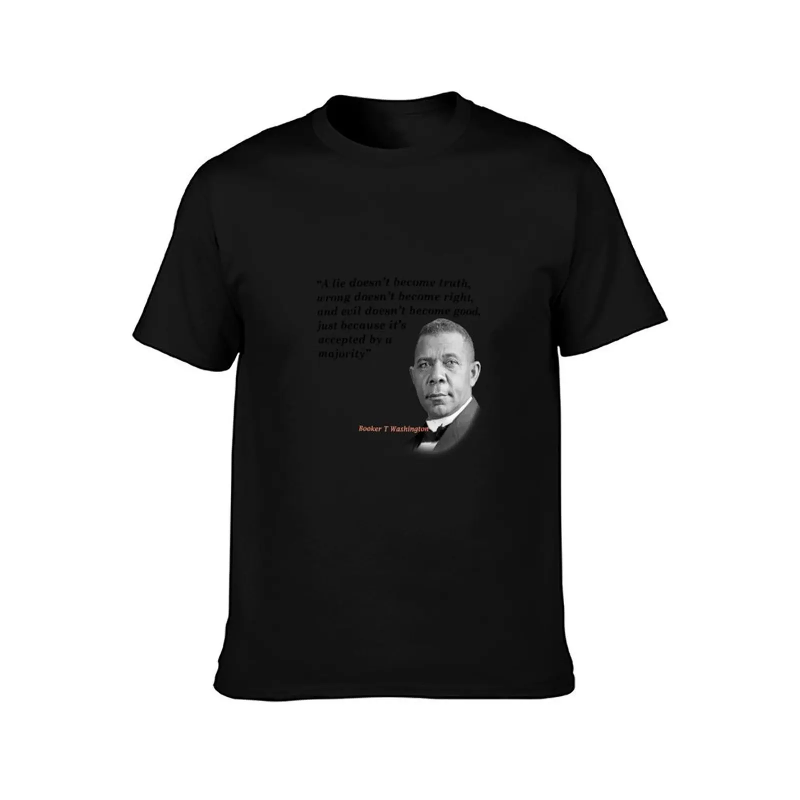 Booker T. Washington Quote On Truth, Right, And Good T-Shirt, Summer Casual Cotton Tee, Oversized Streetwear Tops, 100% Cotton