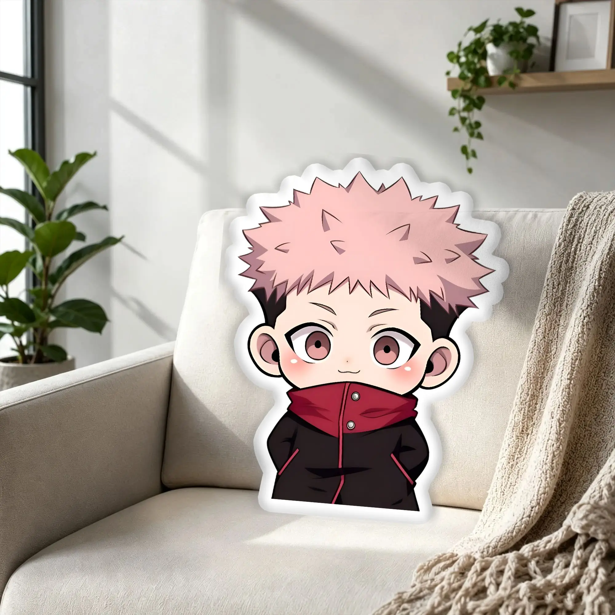 Customized Super Funny Six Eyes Sorcerer Throw Pillows Stuffed Soft Cartoon Plush Cushion Pillow for Bed Sofa Decoration Home