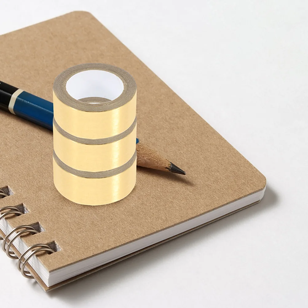 

5 Rolls Single Color Foil Washi Tape Decorative Adhesive Stickers Journaling Supplies Lightweight Easy Metallic Scrapbook