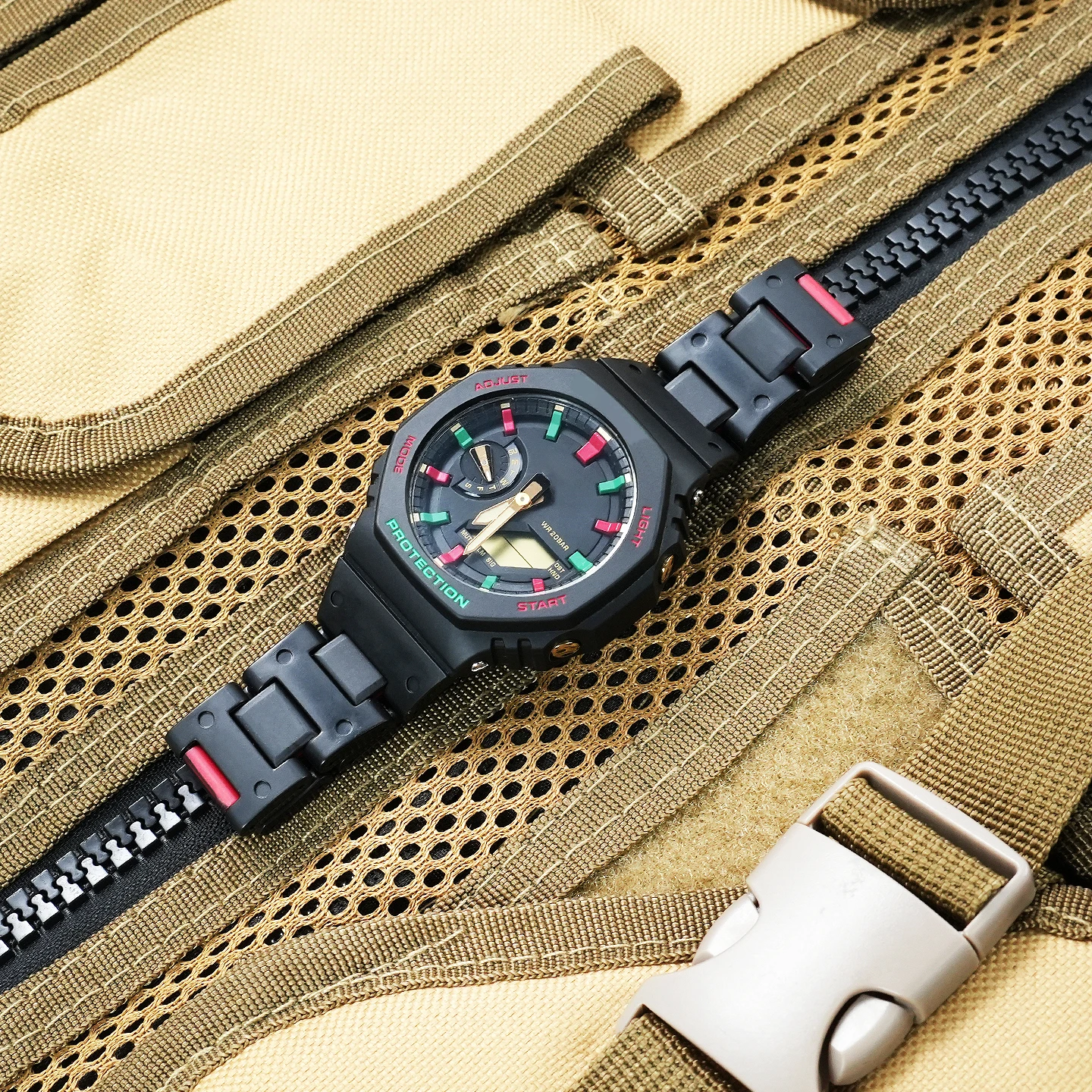 For Casio Farmhouse Oak Series Custom GA-2100, GA-B2100, and GM2100 Lightweight Plastic Watch Strap Accessories