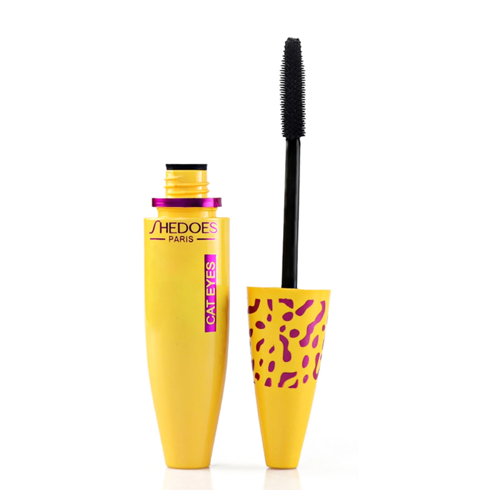 Mascara 4D Zijdevezel Wimpermascara Dikke krullen Blijvende verlenging Waterdicht Zwart Professionele oogmascara Cosmetische make-up