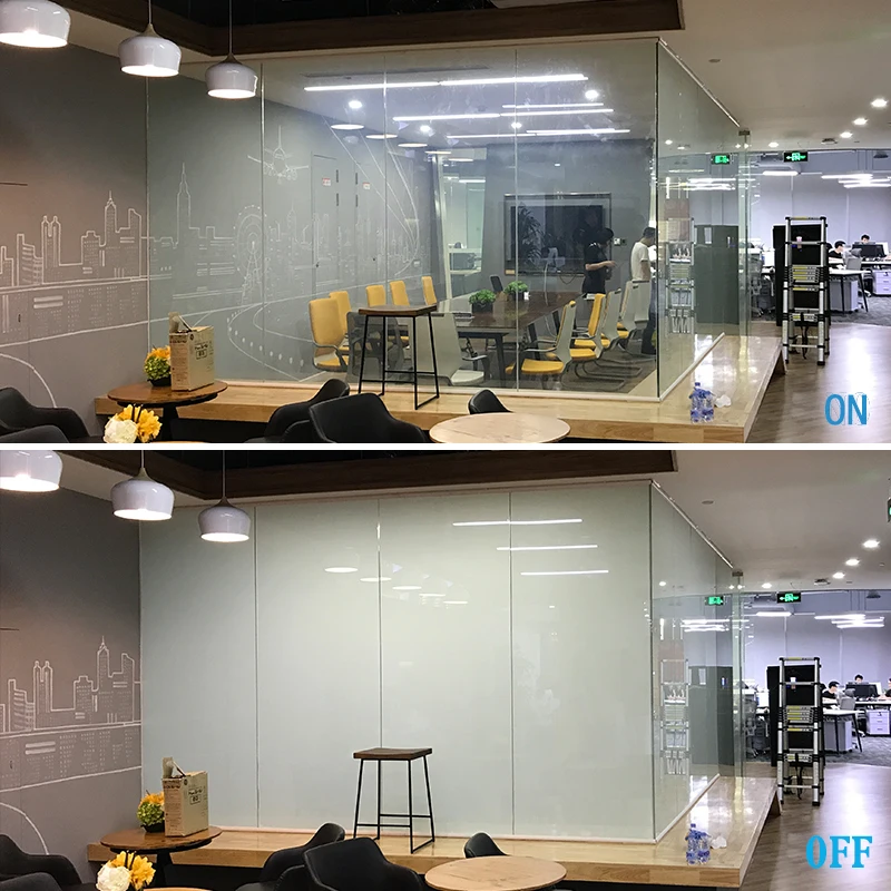 PDLC smart window privacy film customized size switchable remote tint foil