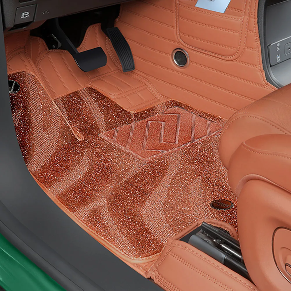 For GAC Trumpchi S7 2025 2026 Fully Enclosed Leather Foot Pad Car Modification Accessories Double Layered Starry Sky Carpet