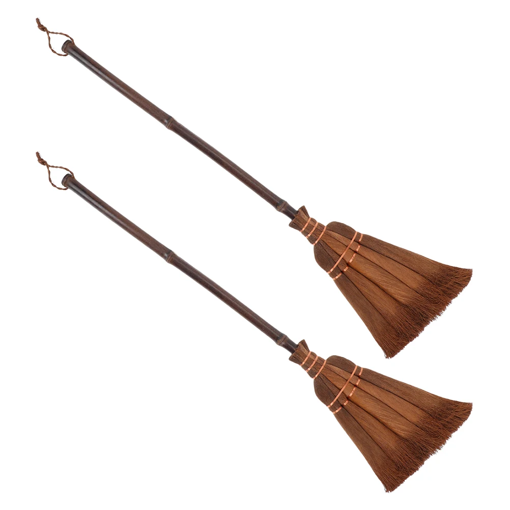 

2 Pcs Natural Children's Broom Silk Asian Brooms for Sweeping Indoor