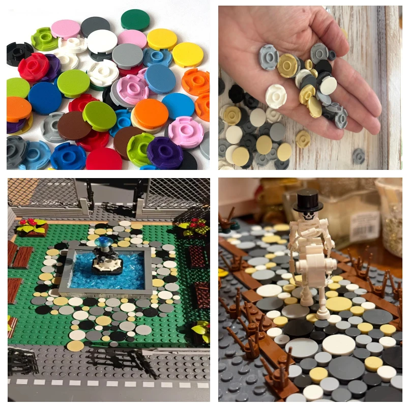 MOC Small Part Assembly Building Blocks 2×2 Round Flat-Top Cover Tiles DIY Educational Assembly Decorative Toy 4150 / 14769