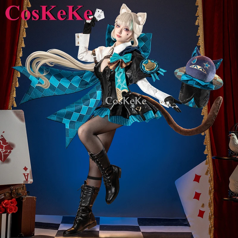 

CosKeKe Lynette Cosplay Game Genshin Impact Costume Magician Elegant Gorgeous Battle Dress Halloween Party Role Play Clothing