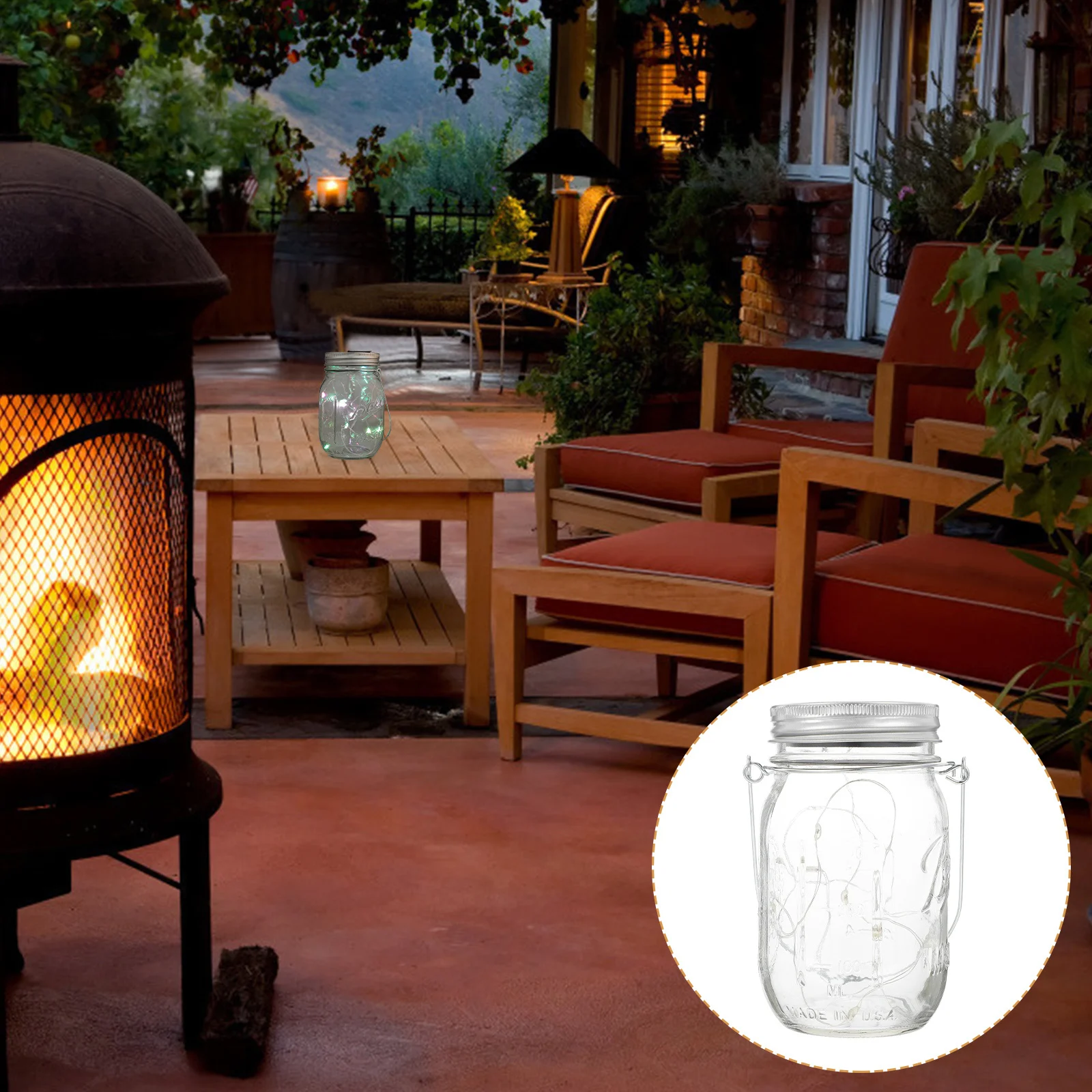 

Powered Sun Night Lamp Outdoor Indoor Bedroom Wedding Favor Gift Diffused Frosted Solar Panel Jar Lamps