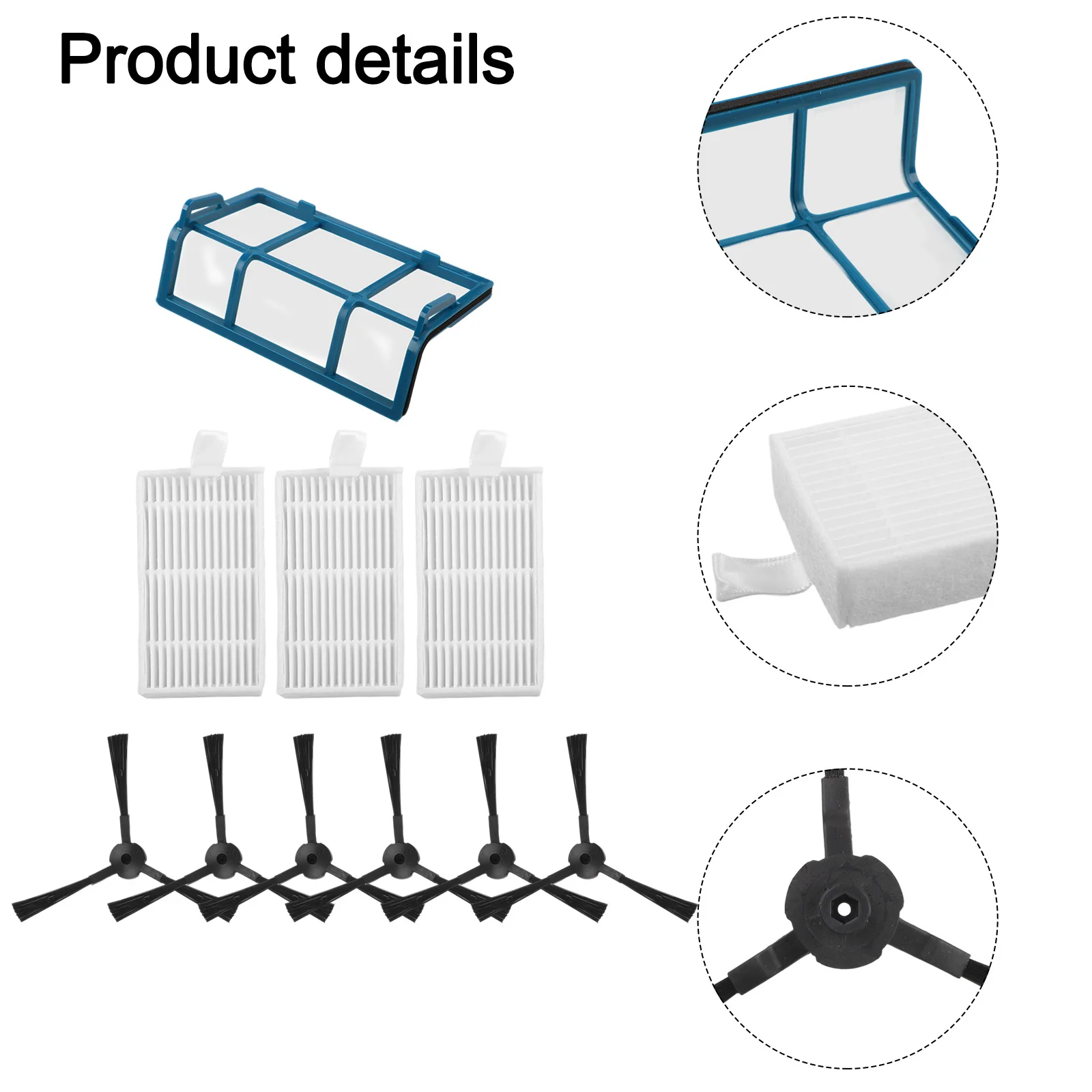 Suitable For V3s V5 V5s V5s Pro for medion MD16192 MD18500 MD18501 MD18600 Accessories 1*primary Net+3*filter+6* Brush