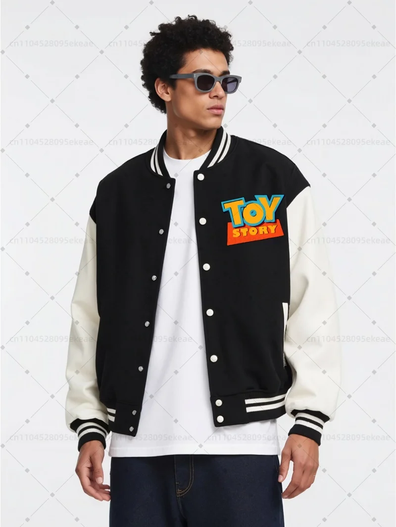 

Университетская бейсбольная куртка DISNEY Toy Story & s, мужская модная куртка для спорта и отдыха на осень и зиму, свободный топ с героями мультфильмов для подростков