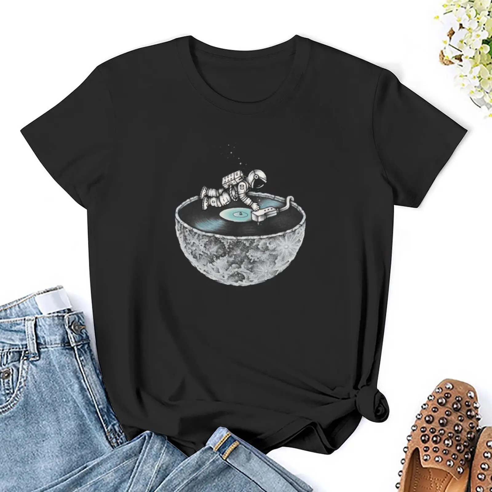 Space Tune T-Shirt cute clothes vintage clothes cropped t shirts for Women