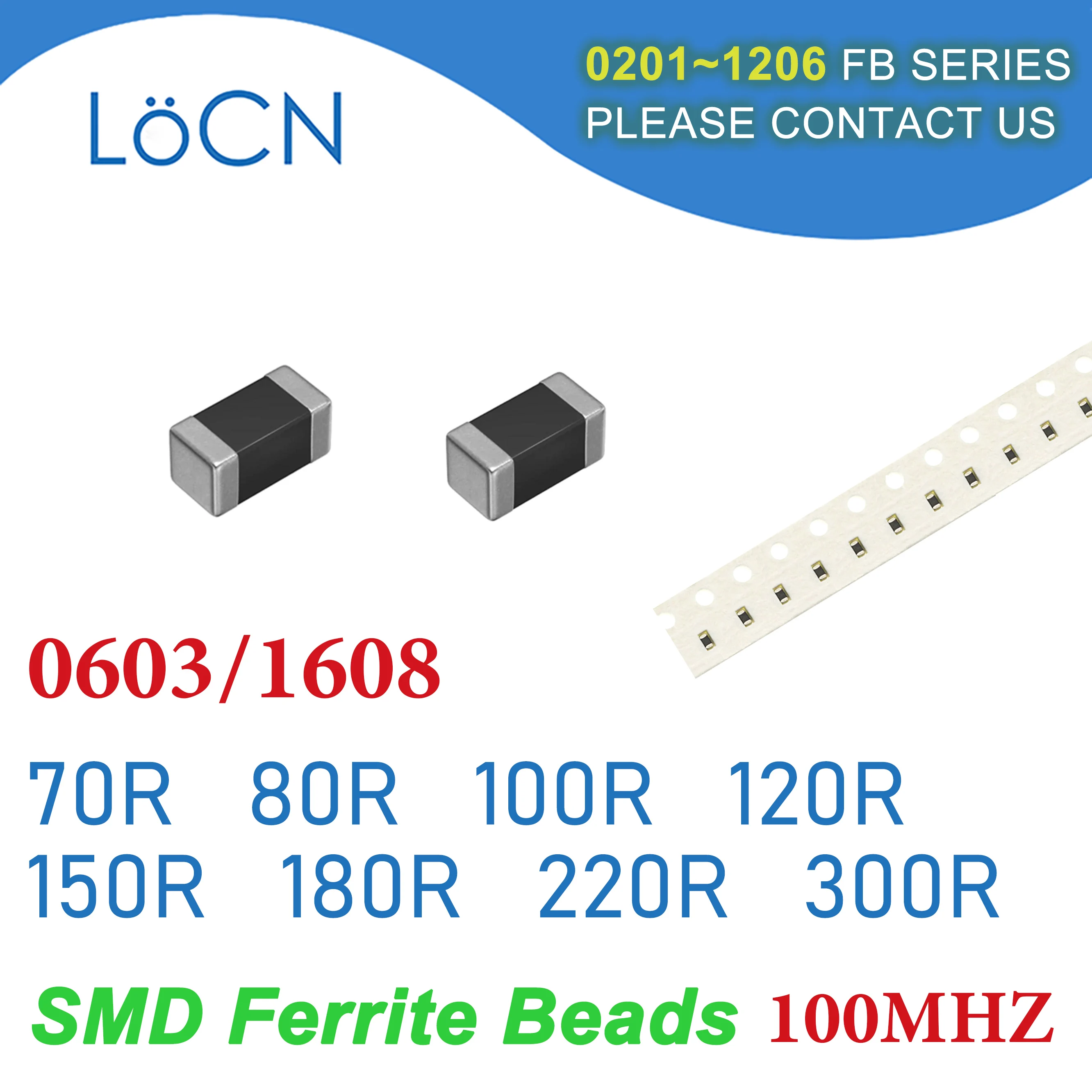 4000PCS 0603/1608 100MHZ SMD Ferrite Beads 70R 80R 100R 120R 150R 180R 220R 300R Chip Inductor Multilayer 25% High Quality