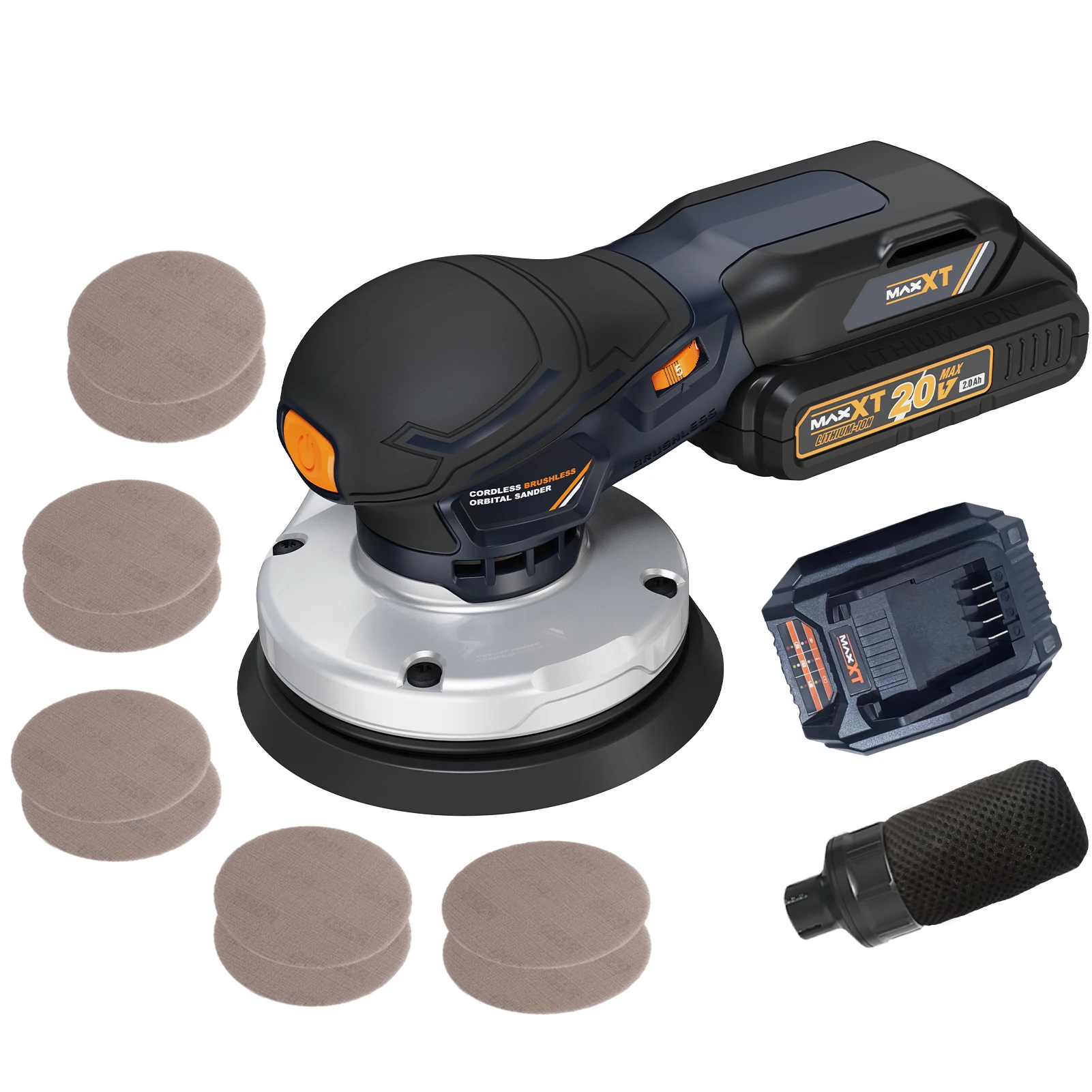 Maxxt Electric Orbital Sander Woodworking Power Tools Car Polishers Angle Grinder Battery Polishing Sanding Grinding Machine