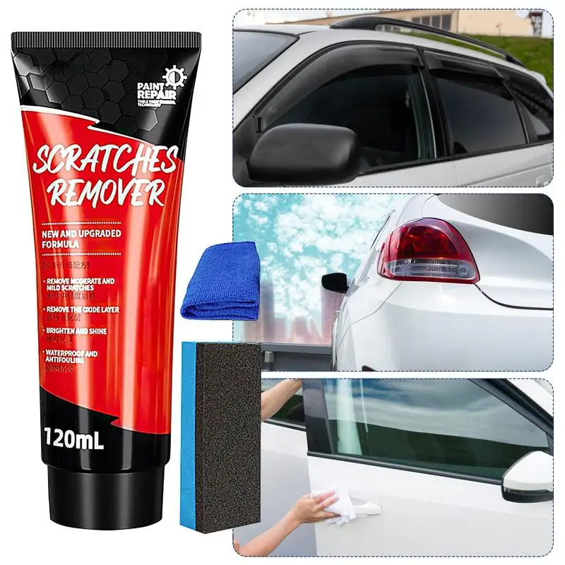 Car Scratch Repair Paste Auto Scratch Remover Kit For Car Paint Car Scratch Remover & Polishing Wax With Sponge Towel For