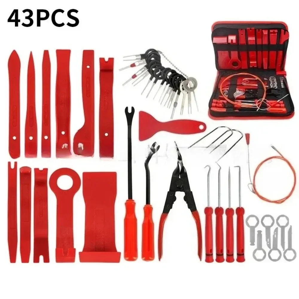 For Car Audio Disassembly Tool Set of 43 Pieces Interior Modification Light on Pliers Screwdriver Combination