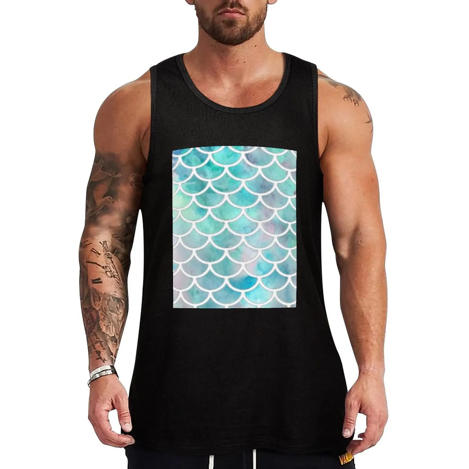 Scales Tank Top gym t-shirts clothes for men summer Men's clothes