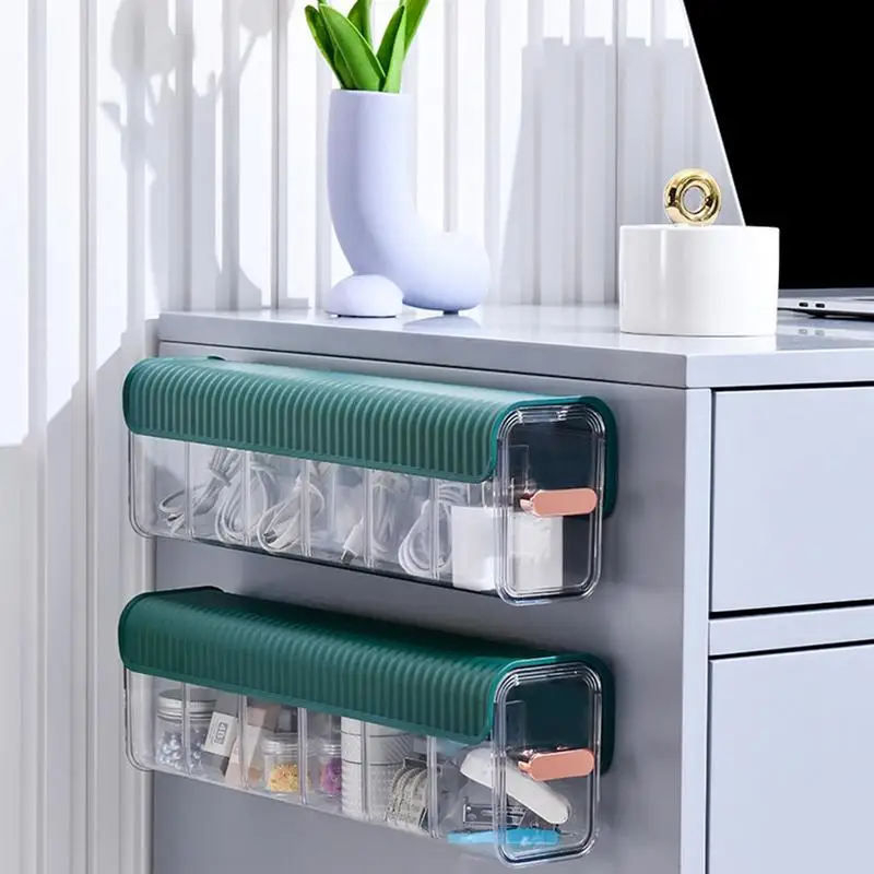 Household Dustproof Wall Mounted Storage Box Underwear Bra Socks Ties Storage Container Divider Drawer Wardrobe Boxes Detachable