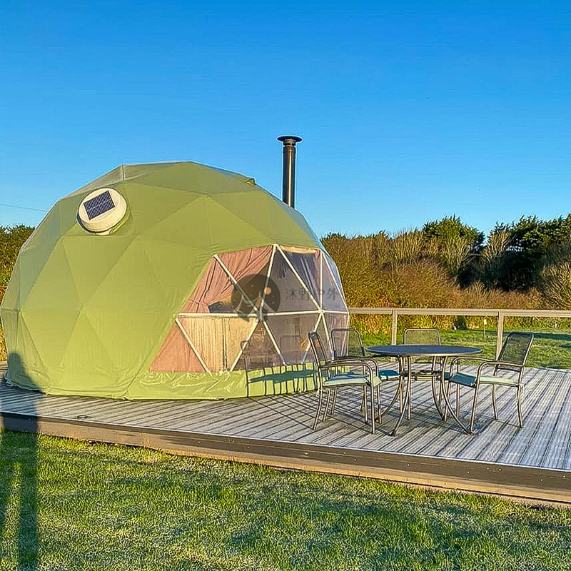 7m Geodesic Dome Tent Outdoor Couples Camping Tent Luxury Hotel Resort Glamping Tent For 2-3 People Camping