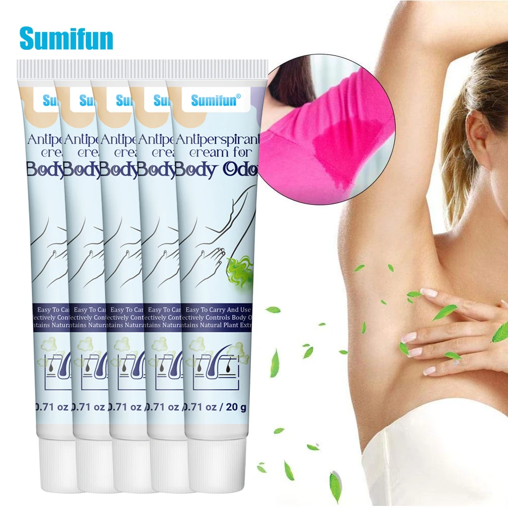 

1/3/5Pcs Sumifun Body Odor Remove Cream Underarm Sweating Bad Smell Deodorant Ointment Antiperspirants Medical Care Plaster