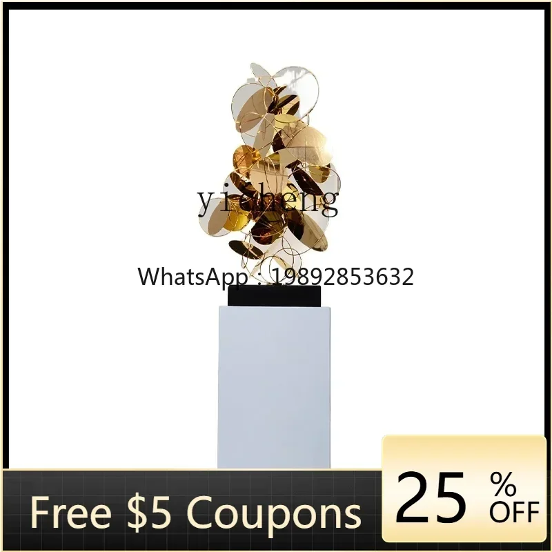 BB  Hotel Lobby Model Room Living Room Metal Stainless Steel Ornament Crafts