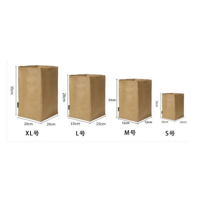 Thickened Large Waterproof Storage Bags Washable Kraft Paper Bag Refrigerator Kitchen Storage Bags Home Ins Food Packaging Bag