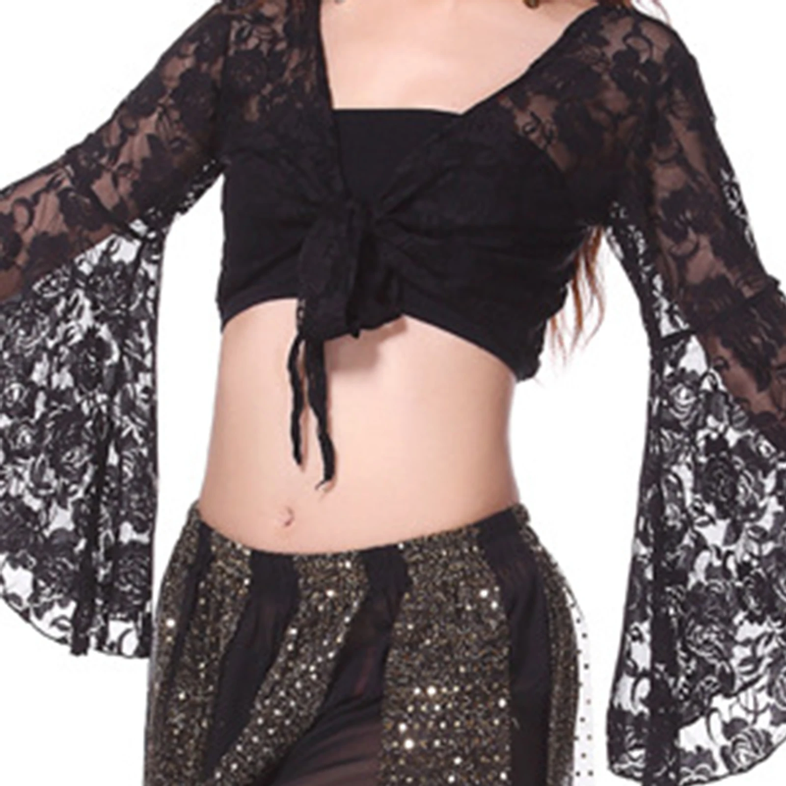 Top de manga trompeta para mujer, chal de práctica, regalo para amantes de la danza, amigo