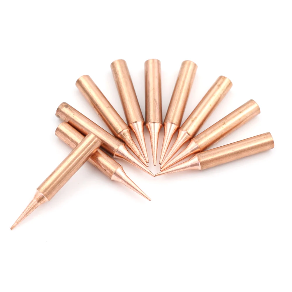 

10Pcs/Pack 936 Soldering Iron Tip 900M-T-I Soldering Tips Pure Copper Low Temperature Soldering Iron