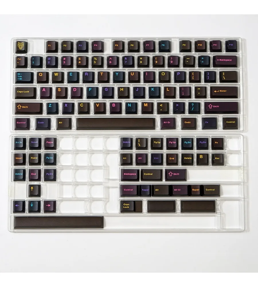 Keycap ABS two-color original wooting Meijia lion black multicolored semi-transparent mechanical keyboard