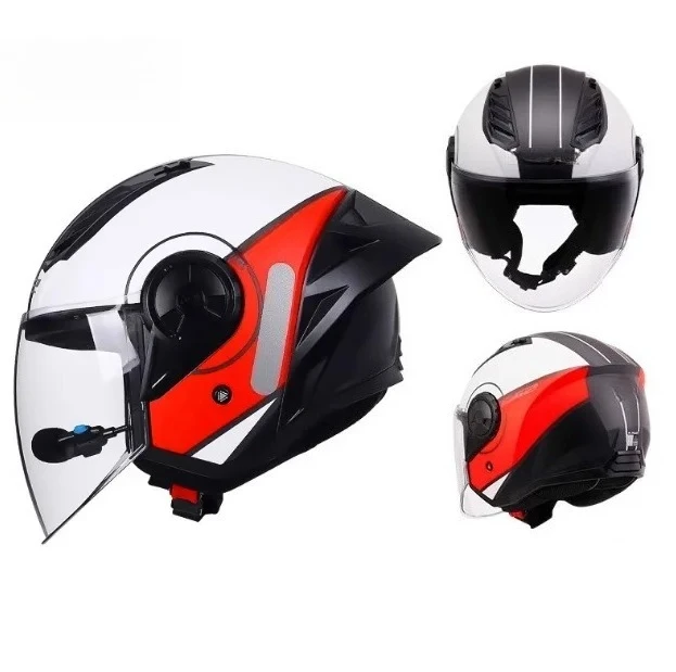 Heiß begehrte silberne Visiere für LS2 AIRFLOW II Halbschalenhelme, passend für LS2 OF616 Helmvisier, offene Motorradhelme, farbige Visiere – Detail 6