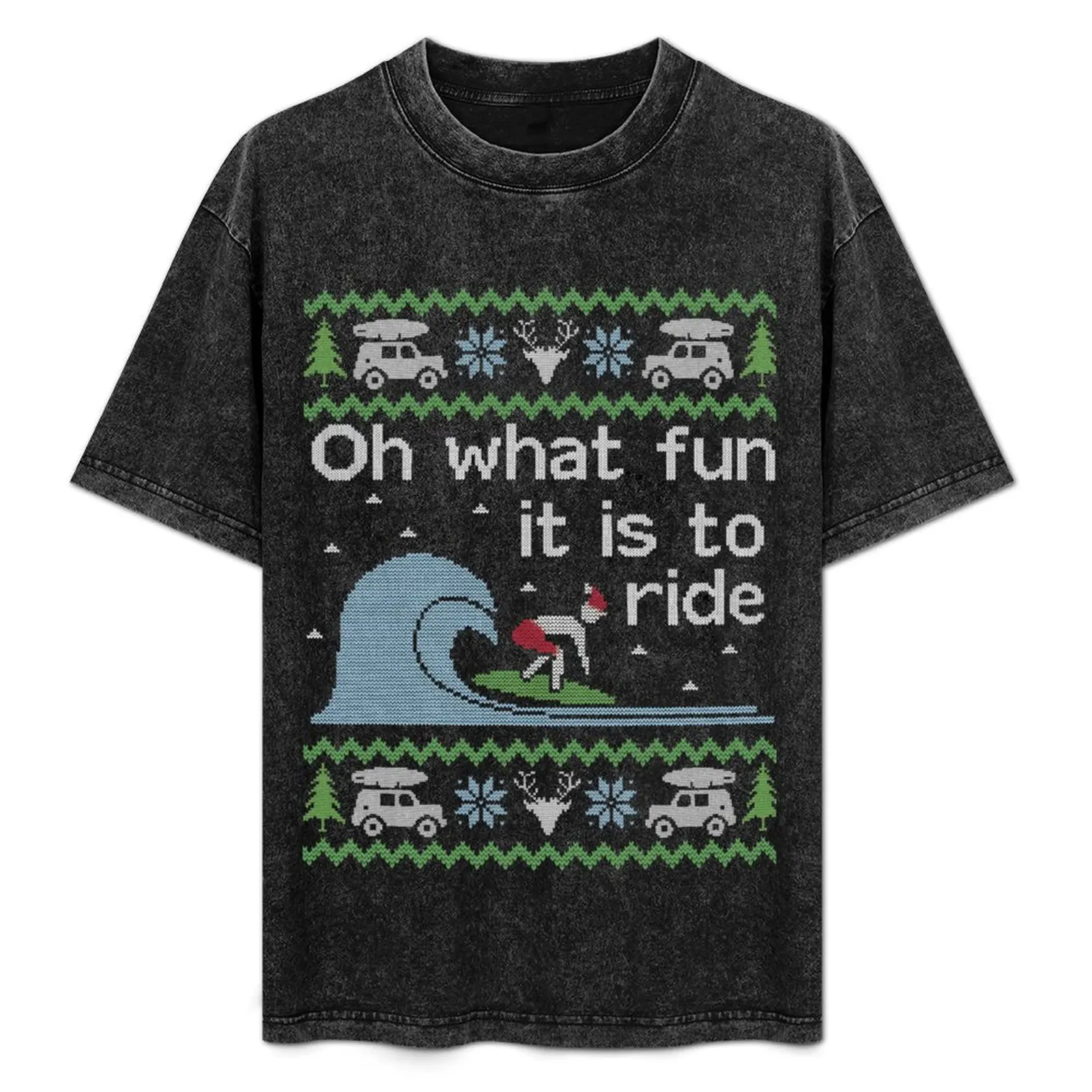 

Ugly Christmas Sweater Surfer Surfing Surf T-Shirt t shirts for man graphic tees funny t shirts cotton T-Shirt