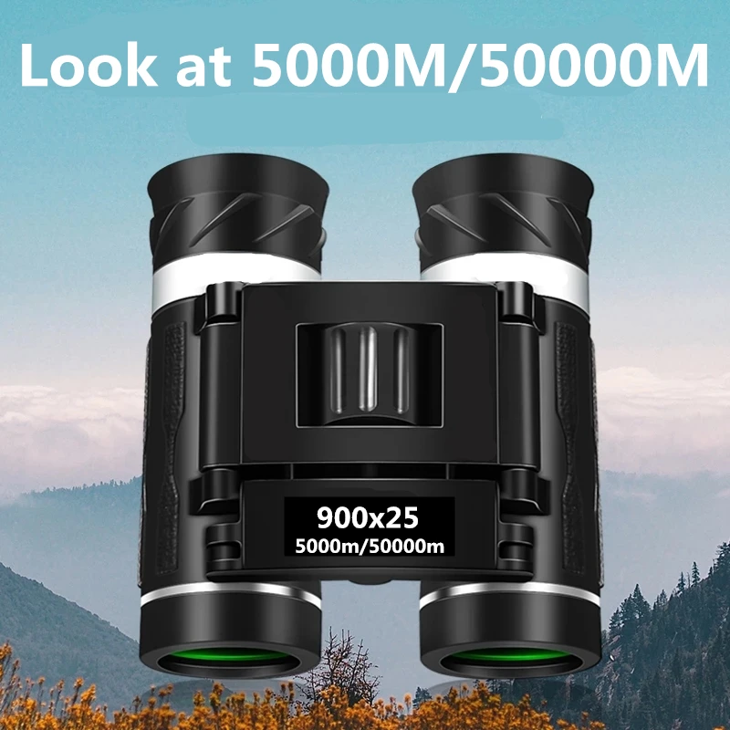 900x25 HD 10X Powerful Binocular Long Range High Magnification Super Zoom Telescope Vision For Camping Equipment Outdoor Sports