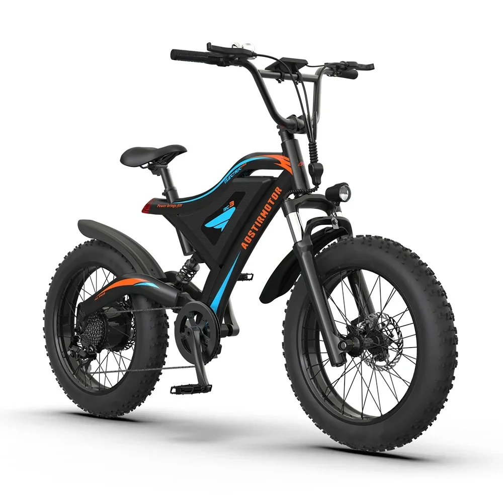 

Ebike 500W Motor 48V 15Ah Electric Mountain Bike 20Inch 4.0 Fat Tire Bicycle Beach Cycling