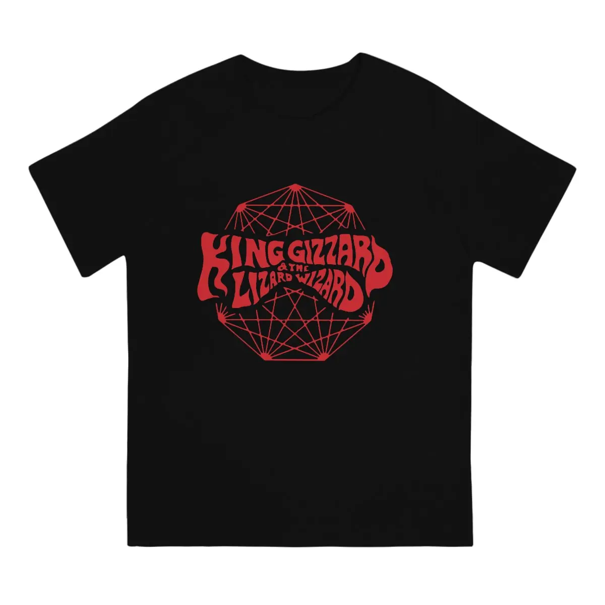 Men\'s gizzard king merch T Shirt King Gizzard&The Lizard Wizard Rock Band Clothing Short Sleeve Round Collar Tees T-Shirts