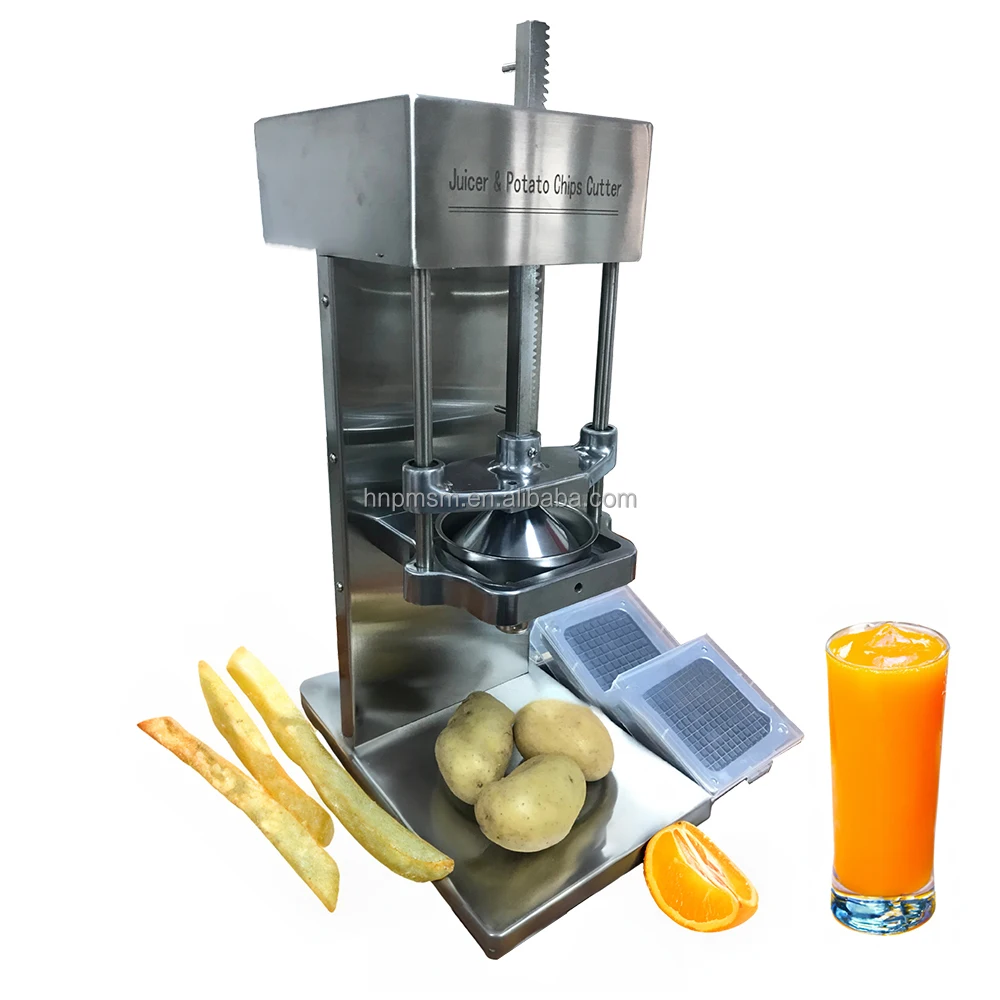 

Hot Selling Good Nature Juice Press Top Quality Potato Chips Cutter Machine Pommes Frites Making Machine